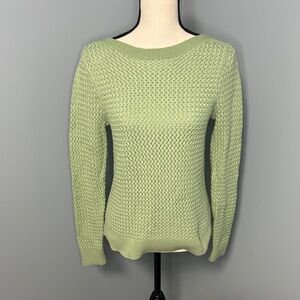 L.L. Bean Women’s Green Crew Neck Knit Sweater Sz S